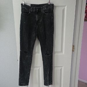 H&M Black Distressed Skinny Jeans